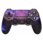 Skin pour manette ps4 - software pyramide - violet - motif galaxie