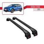 Compatible avec skoda elroq 2025 ace - 2 barres de toit railing porte - bagages de voiture (noir) 2 barres ...