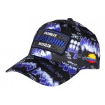 - skr - casquette el patron bleue et noire streetwear glitter medellin - bleu