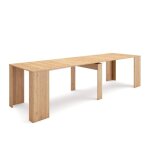 Skraut home - table console extensible, console meuble, 300, pour 14 personnes, chne, rf2653