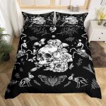 Skull housse de couette garçons moth squelette parure de lit 220x240cm gothique os parure housse de couette ... Skull housse de couette garçons moth squelette parure de lit 220x240cm gothique os parure housse de couette ...