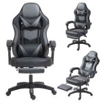 Sleivant chaise gaming - sige gaming avec repose - pied - fauteuil gaming avec soutien lombaire et appui ...