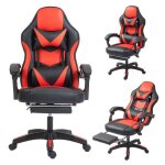 Sleivant chaise gaming - sige gaming avec repose - pied - fauteuil gaming avec soutien lombaire et appui ...
