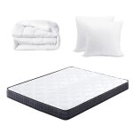 Sleivant matelas 160x200 cm avec couette et 2oreillers?ensemble 1 matelas en mousse 160x200 + 1 couette ...