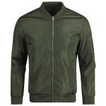 Sliktaa bomber jacket homme blouson longues manches col montant veste casual léger vert armée Sliktaa bomber jacket homme blouson longues manches col montant veste casual léger vert armée