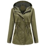 Sliktaa manteau femme printemps pardessus parka slim fit trench coat chaud veste mi - long rglable caban ...
