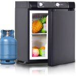 Smad 12v 220v gaz - 40l - frigo camping gaz pour chalet cabanon caravane fourgon mobile - home noir