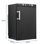Smad rfrigrateur 3 voies - 100 l - gaz / 12 v / 240 v - conglateur suprieur - camping - car - noir ...