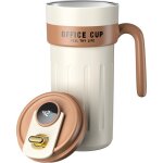 Smart coffee travel mugs 650ml tasse en acier inoxydable 316 isol�e sous vide indicateur de temp�rature ...