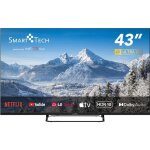 Smart tech tv led 4k uhd 43 (108 cm) smart tv web os - 43uw02v - netflix prime video youtube - 3xhdmi ...