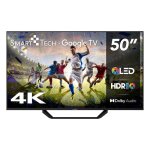 Smart tech tv qled 4k uhd 50 (126 cm) 50qg06k2 google tv - 4xhdmi - 2xusb - hdr 10 - memc