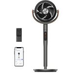 Smart ventilateur sur pied 25db silencieux flux dair 7. 5 m / s porte de 30 m oscillation  120 + 105 ...