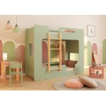 Smartwood lit superpos enfant 100x200 - chelle gauche - couleur vert - lit double mimi bl - sommier ...