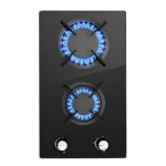 Plaque de cuisson  gaz - 2 foyers - verre tremp - 4200 w - scurit thermocouple - gaz naturel / propane ...