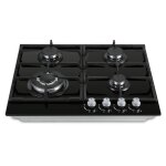 Plaque de cuisson gaz 4 feux8060 wgaz naturel / gpltable gaz l60 cm verre tremp noir 4 foyersencastrable ...