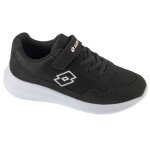 Sneakers enfant - lotto - connect k - noir - tige textile - maille respirante