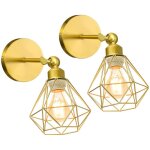 Snogold 2packs applique murale interieur vintage industriel luminaire e27 en m�tal lampe murale r�tro ...