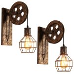 Snogold 2x applique murale industrielle poulie vintage lampe de mur e27 luminaire intérieur pour chambre ... Snogold 2x applique murale industrielle poulie vintage lampe de mur e27 luminaire intérieur pour chambre ...