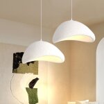 Snogold 2x lampe suspendue moderne abat - jour en pvc forme ciment blanc �50cm e27 suspension vintage ...
