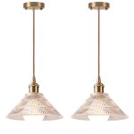 Snogold 2x suspension industrielle moderne en verre lustre e27 luminaire vintage plafonnier rtro clairage ...