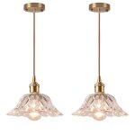 Snogold 2x suspension industrielle moderne en verre lustre e27 luminaire vintage plafonnier rtro clairage ...