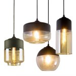Snogold 4pack lustre suspension r�tro vintage contemporain moderne lustre en verre e27 luminaire chambre ...