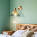 Snogold applique mural dint�rieur moderne abat - jour en verre vert d�grad� �20cm e27 luminaire pour ...