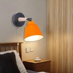Snogold applique murale avec interrupteur à tirette lampe de chevet rotation moderne macaron orange e27 ... Snogold applique murale avec interrupteur à tirette lampe de chevet rotation moderne macaron orange e27 ...