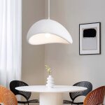 Snogold lampe suspendue moderne abat - jour en pvc forme ciment blanc �40cm e27 suspension vintage lustre ...