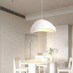 Snogold lampe suspendue moderne abat - jour en pvc forme ciment blanc �50cm e27 suspension vintage lustre ...
