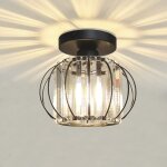 Snogold led luminaire de plafond en cristal moderne e27 clairage lustre plafonnier en cage pour couloir ...
