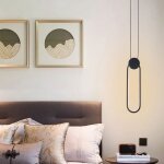Snogold lustre led ovale 11w suspension luminaire moderne plafonnier en aluminium lampe de plafond lumieres ...