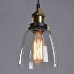 Snogold lustre suspension industrielle vintage rtro lustre en verre e27 luminaire plafonnier eclairage ...