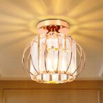 Snogold plafonnier en cristal moderne e27 plafonnier lustre en cristal et mtal or rose pour salle  ...
