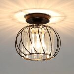 Snogold plafonnier moderne en cristal led lustre luminaires lampe de plafond e27 pour cuisine couloir ...