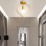 Snogold plafonnier moderne e27 luminaire suspension cratif en mtal lustre vintage forme coeur pour ...