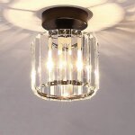 Snogold plafonnier moderne lustre en cristal et m�tal suspension luminaire e27 �clairage lampe de plafond ...