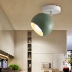 Snogold plafonnier moderne en mtal scandinave abat - jour sphrique 15cm vert macaron luminaire e27 ...