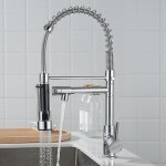 Snogold robinet de cuisine - 2 jets - mitigeur avec douchette - approvisionnement flexible en eau chaude ...