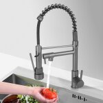 Snogold robinet de cuisine - 2 jets - mitigeur avec douchette - approvisionnement flexible en eau chaude ...