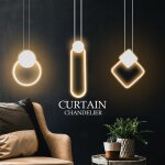 Snogold set de 3 suspension led lustre moderne luminaire en aluminium plafonnier blanc pour salon chambre ...