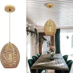 Snogold suspension en corde tissée e27 luminaire abat - jour de style vintage rustique lustre fait main ... Snogold suspension en corde tissée e27 luminaire abat - jour de style vintage rustique lustre fait main ...