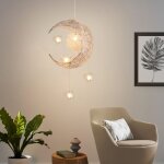 Snogold suspension luminaire lune toiles led lustre plafonnier avec 5 ampoules clairage pour chambre ...