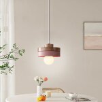 Snogold suspension moderne rond lustre abat - jour en bois et métal rose e27 luminaire Éclairage de plafond ... Snogold suspension moderne rond lustre abat - jour en bois et métal rose e27 luminaire Éclairage de plafond ...
