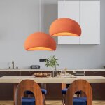 Snogold suspension scandinave moderne lustre cr�atif abat - jour orange e27 luminaire de style morandi ...