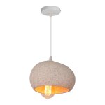 Snogold suspension vintage e27 luminaire r�tro lustre abat - jour en rotomoul� gris �22cm �clairage pour ...