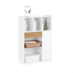 Sobuy biblioth�que str11 - wn avec 1 tiroir et 1 porte bureaux petite bureau avec �tag�res de rangement ...