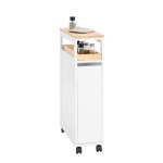 Sobuy tagre de niche  roulettes nsr11 - wn en bois meuble rangement cuisine salle de bain chariot ...