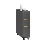 Sobuy meuble de rangement salle de bain troit bzr191 - dg sur roulettes armoire toilettes wc compact ...