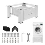 Socle pour lave - linge - maclean - mc - 117 w - charge max. 150kg - couleur blanc - acier robuste